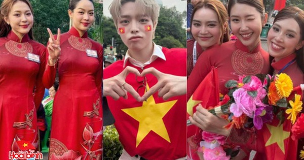 Đại lễ 30/4: Lan Ngọc, Tiểu Vy và dàn sao Việt tự hào tham gia diễu hành, Hoà Minzy đưa con trai 